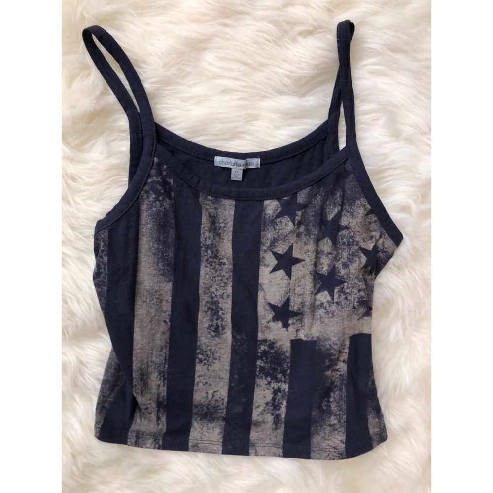 American flag crop top